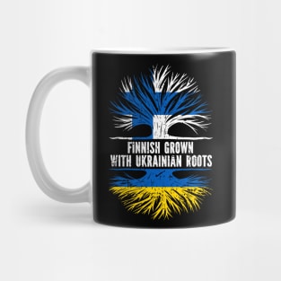 Finnish Grown with Ukrainian Roots Flag Mug